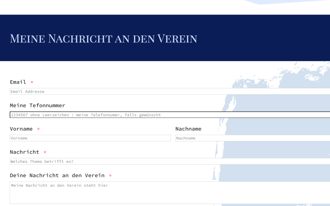 Formulare sind nun aktiv