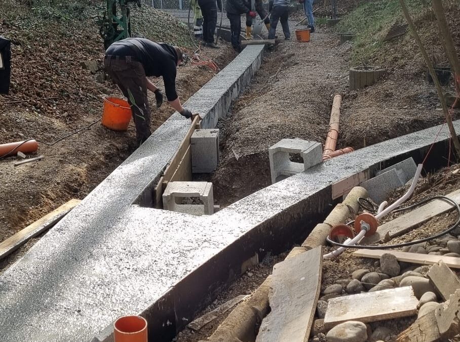 Das Betonieren hat nun ein Ende